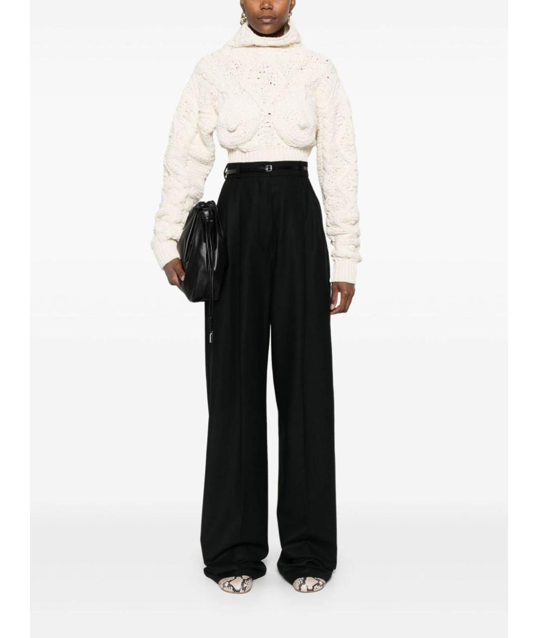 SPORTMAX Черные брюки широкие, фото 2