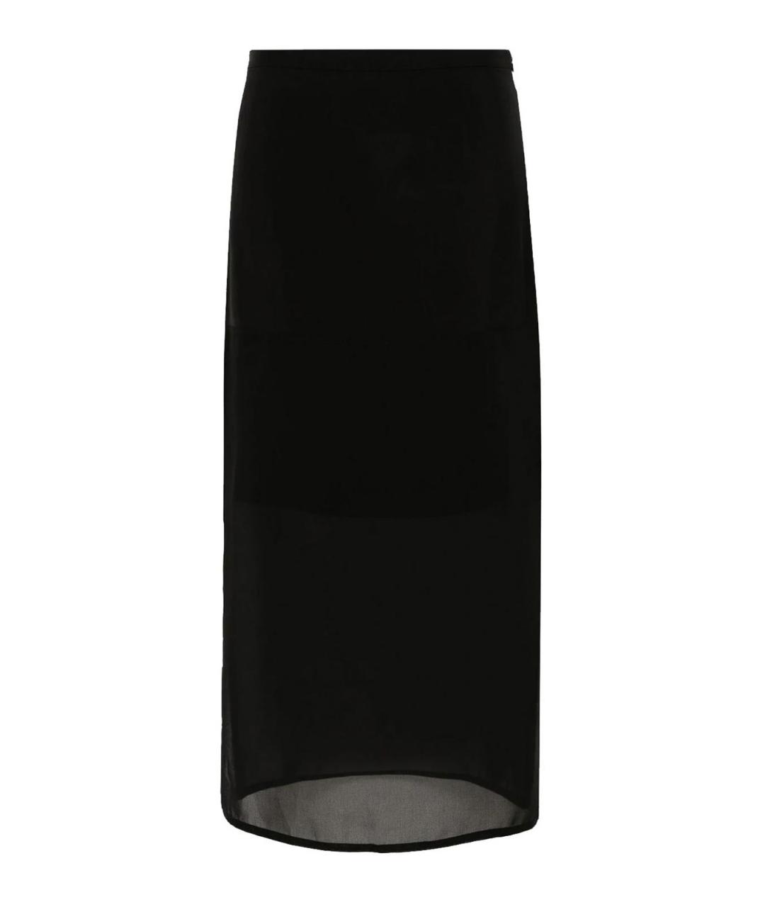 SPORTMAX Черная вискозная юбка миди, фото 1