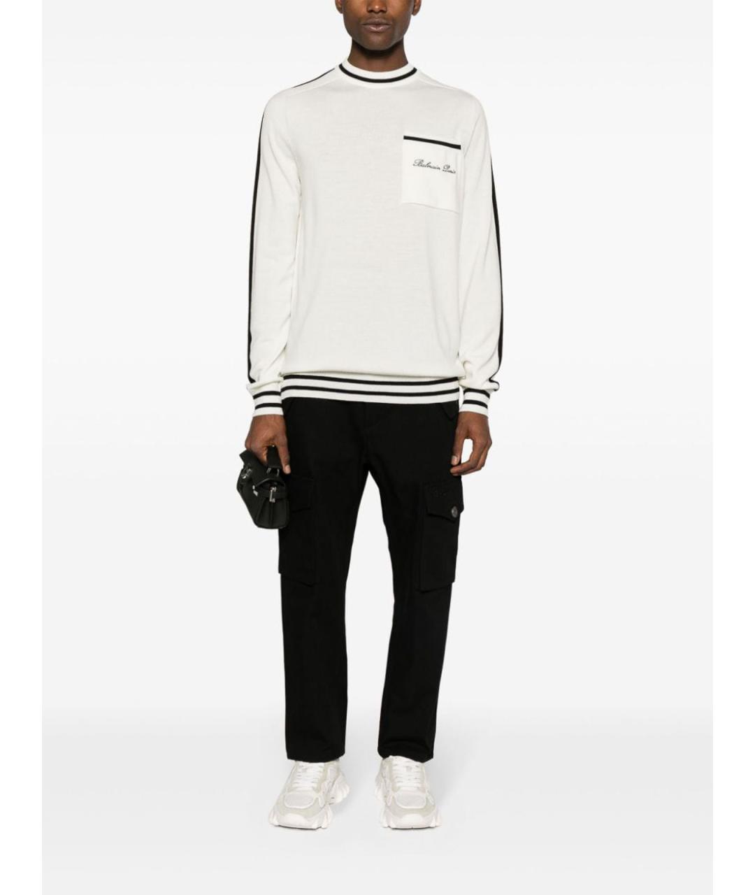 BALMAIN Черные хлопковые повседневные брюки, фото 2