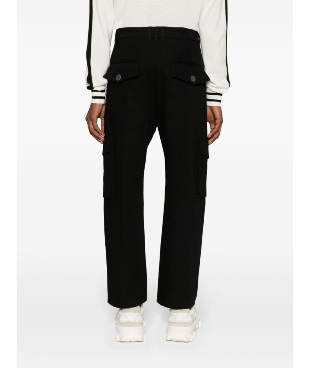 BALMAIN Черные хлопковые повседневные брюки, фото 3