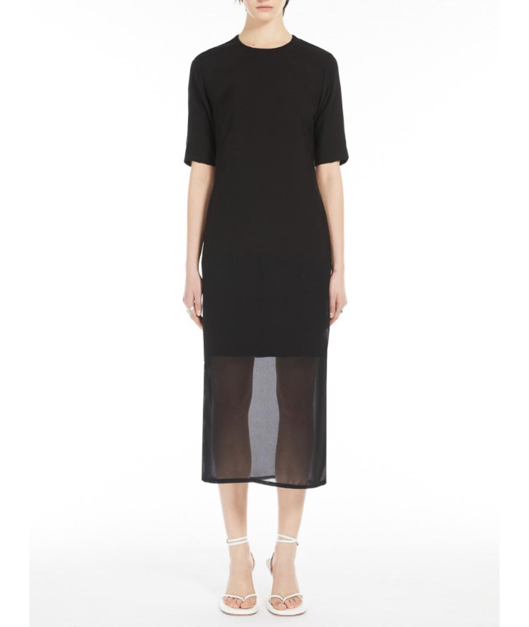 SPORTMAX Черное вискозное платье, фото 3