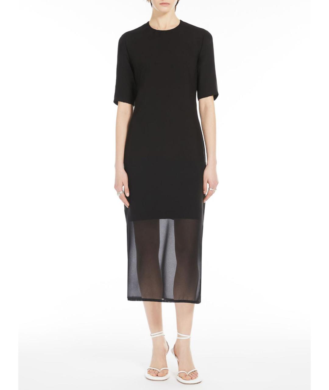 SPORTMAX Черное вискозное платье, фото 2