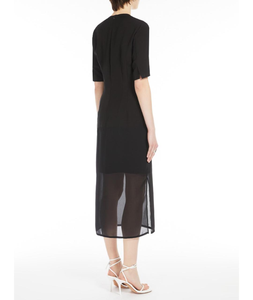 SPORTMAX Черное вискозное платье, фото 4