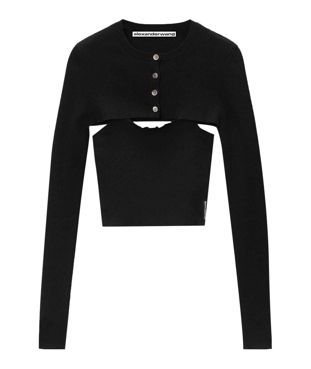 ALEXANDER WANG Черный кардиган, фото 1