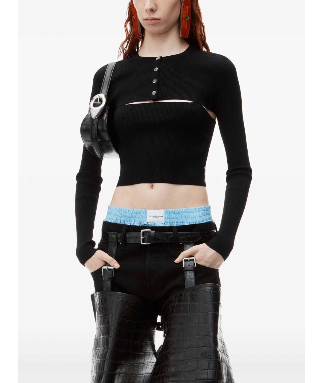 ALEXANDER WANG Черный кардиган, фото 2