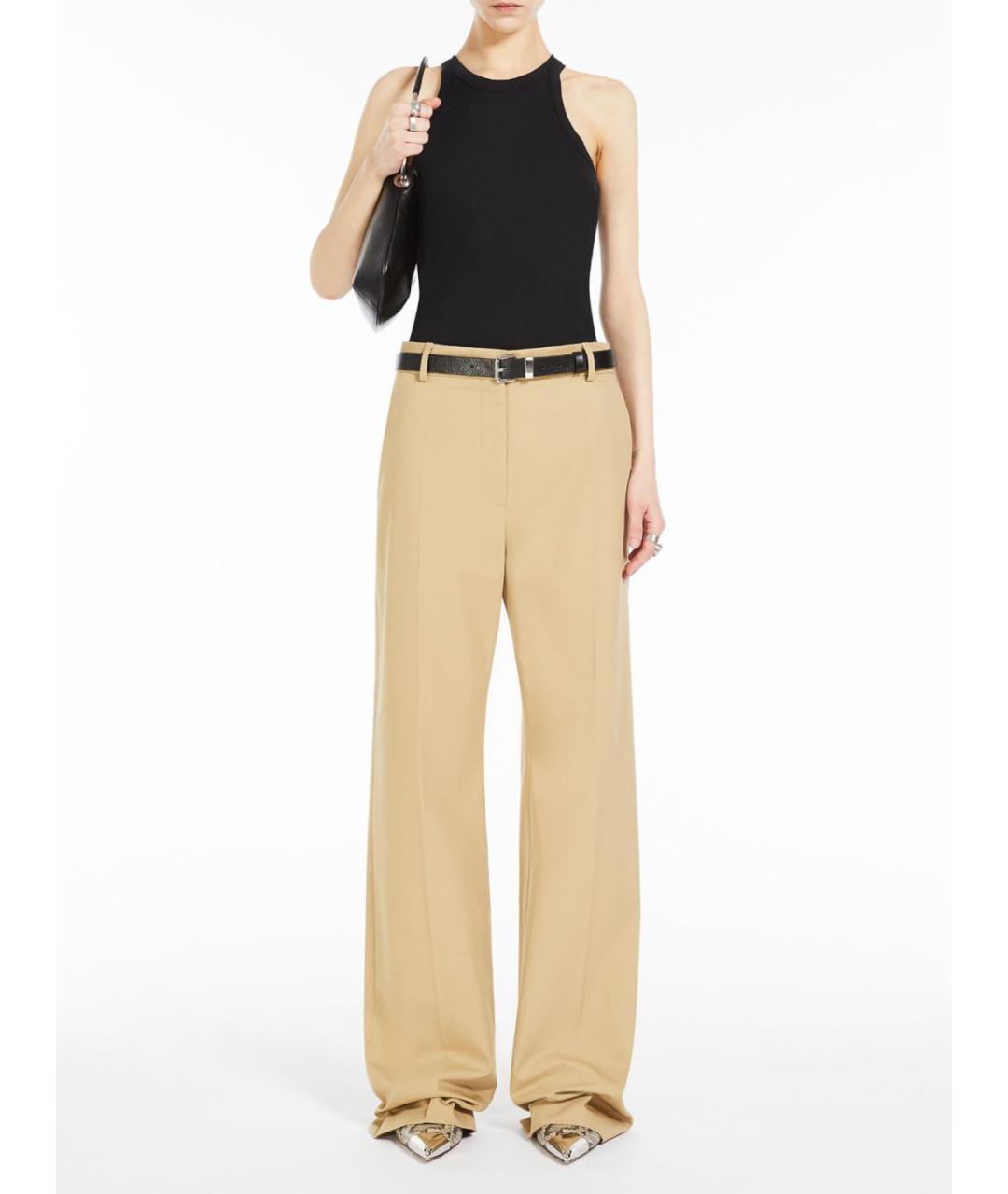 SPORTMAX Черная хлопковая майка, фото 2