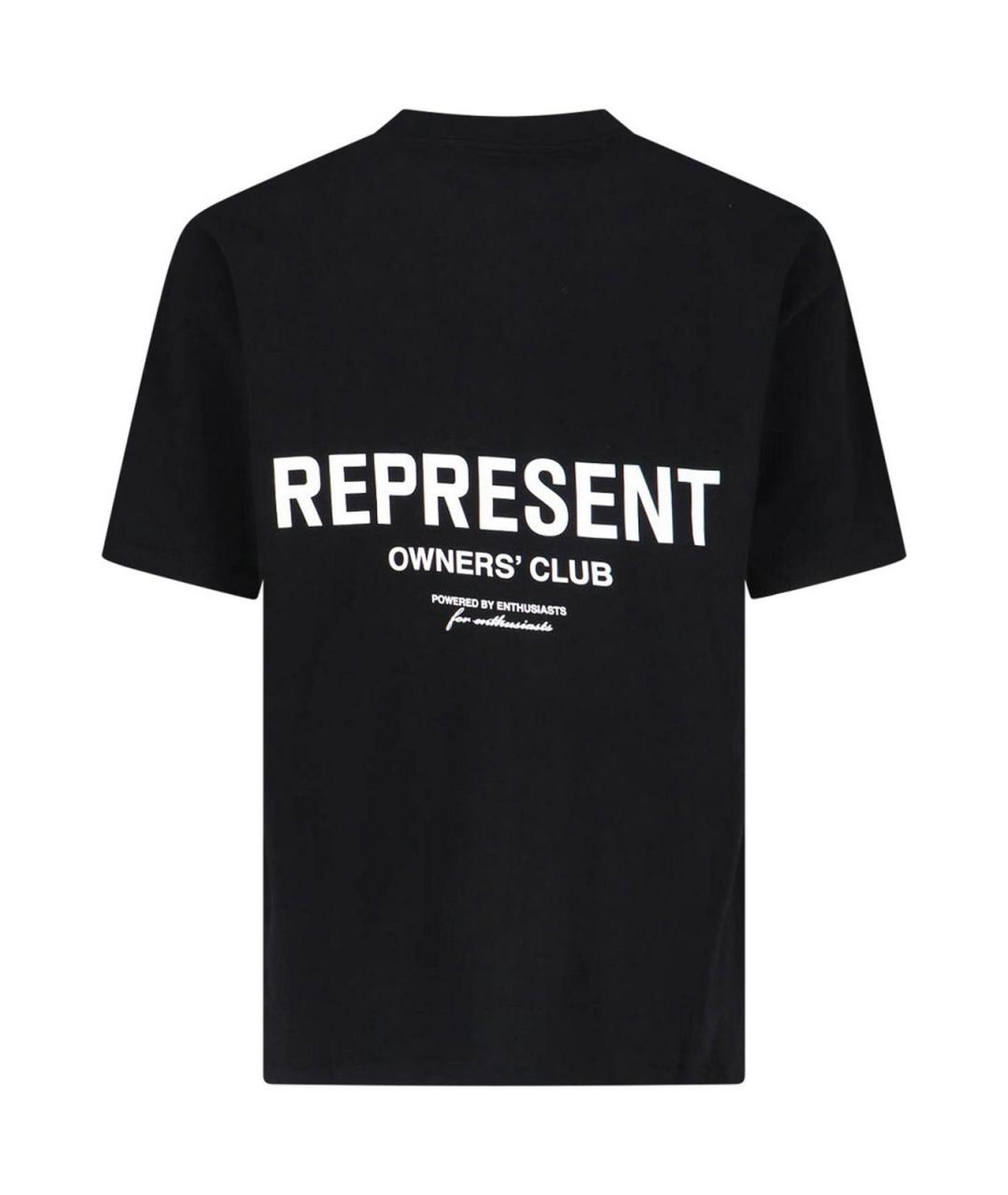 REPRESENT Черная хлопковая футболка, фото 2