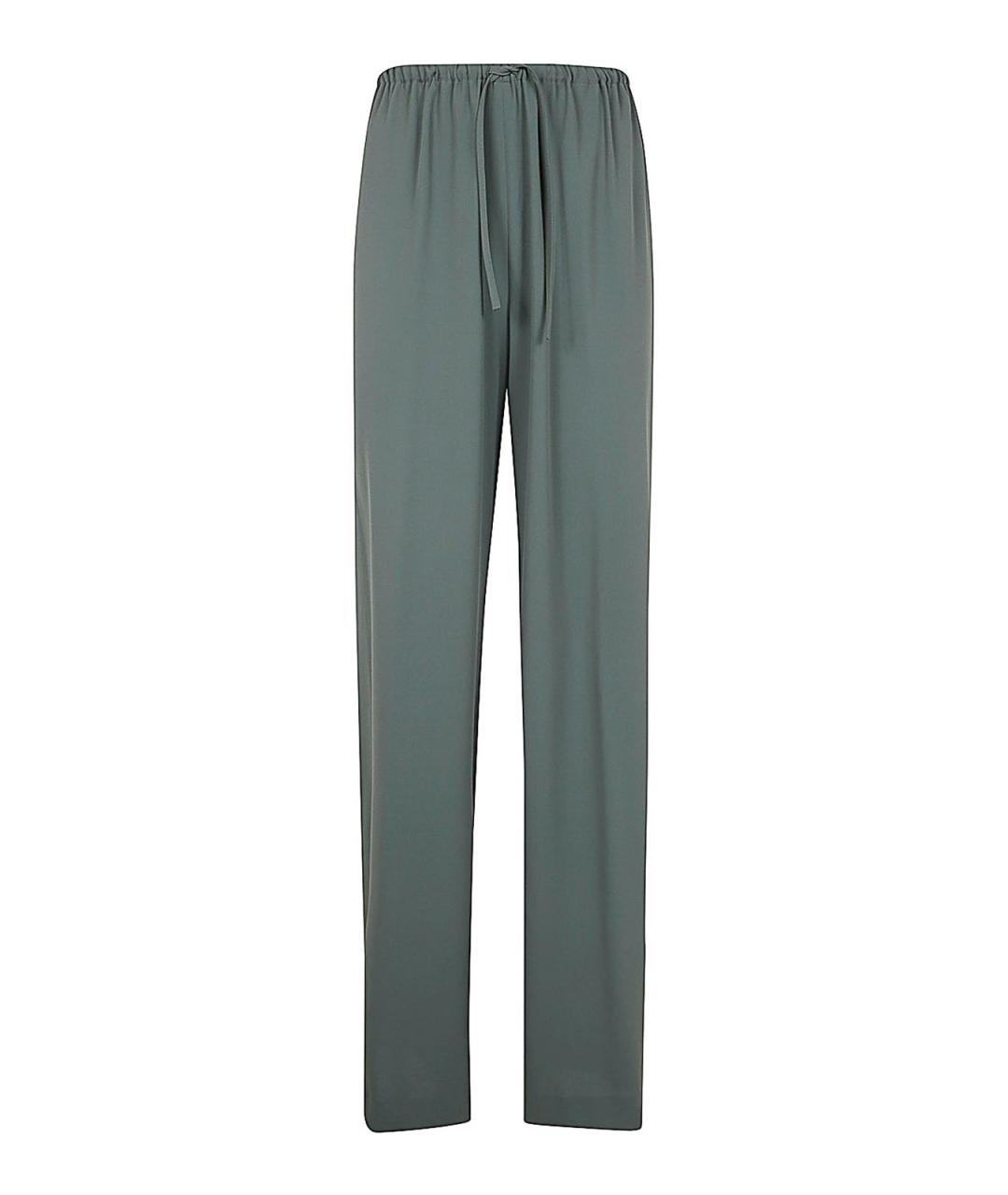 DRIES VAN NOTEN Зеленые полиэстеровые прямые брюки, фото 1