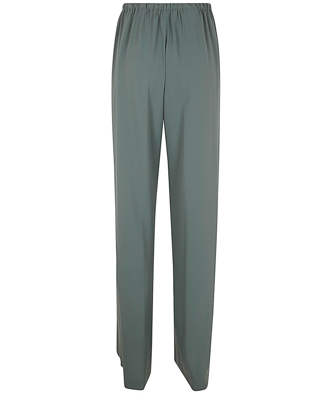 DRIES VAN NOTEN Зеленые полиэстеровые прямые брюки, фото 2
