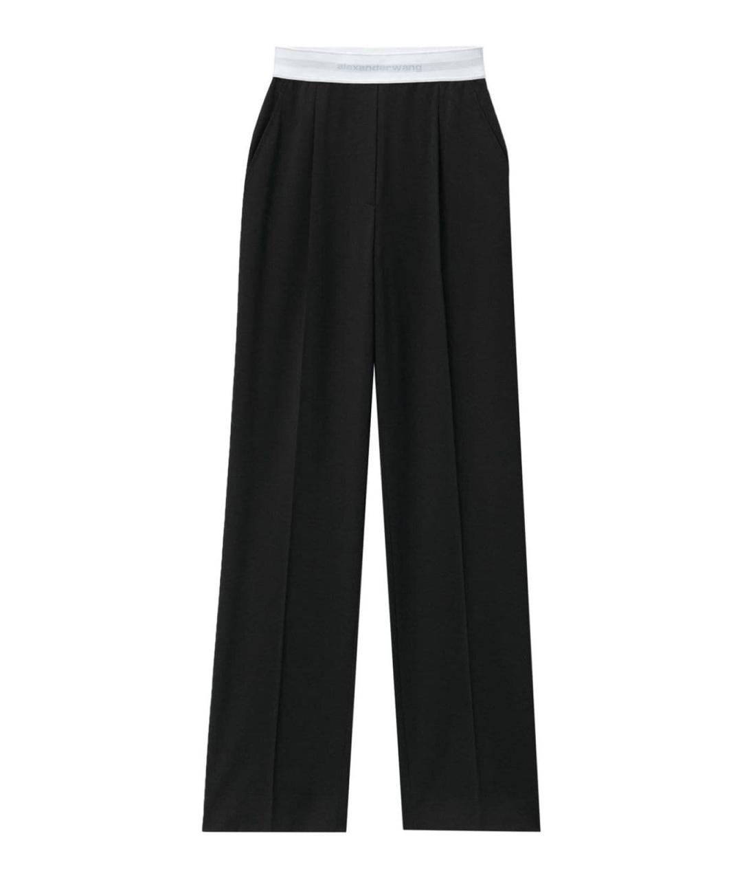 ALEXANDER WANG Черные шерстяные брюки широкие, фото 1