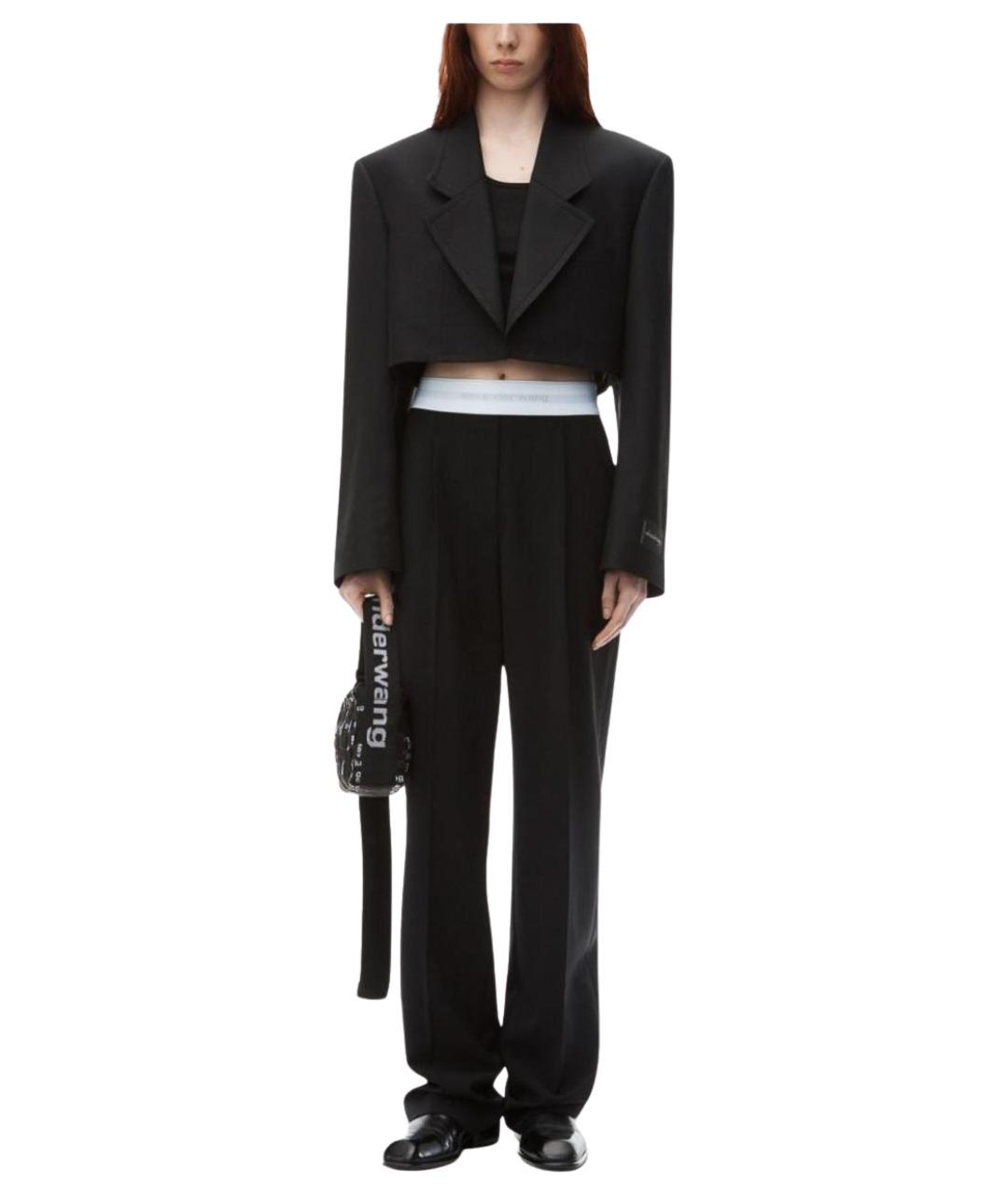 ALEXANDER WANG Черные шерстяные брюки широкие, фото 2
