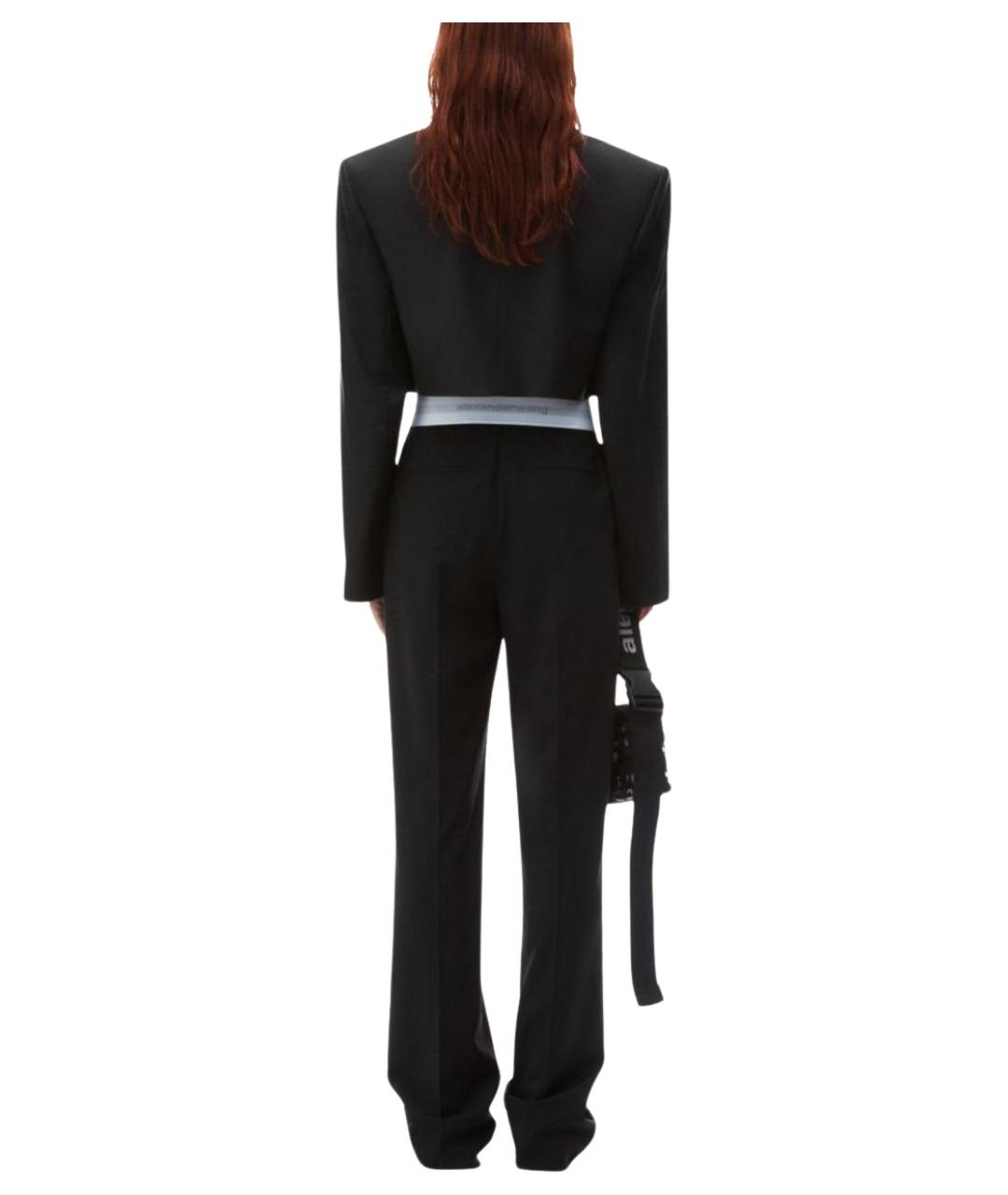 ALEXANDER WANG Черные шерстяные брюки широкие, фото 3