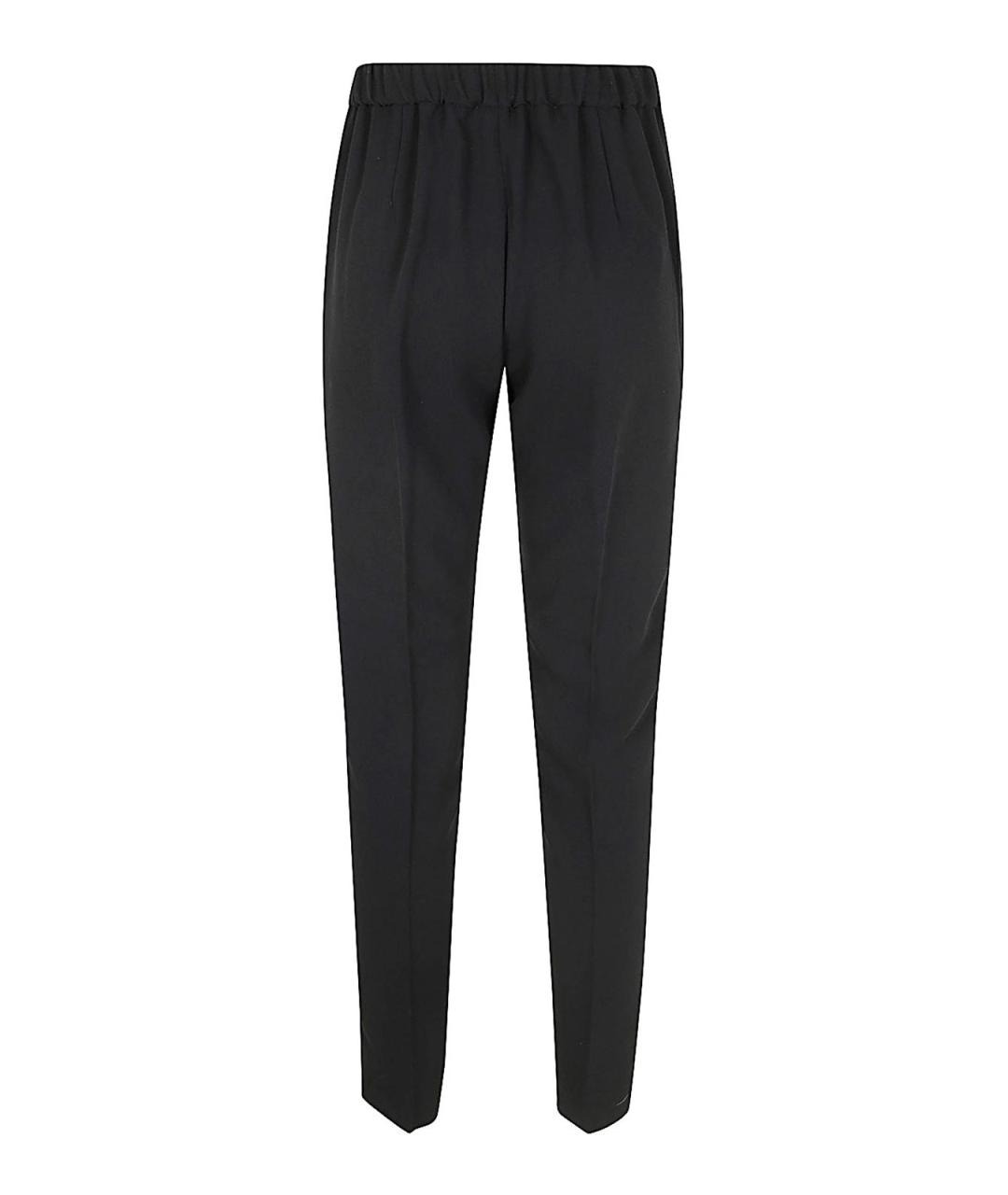 DRIES VAN NOTEN Черные полиэстеровые брюки узкие, фото 2