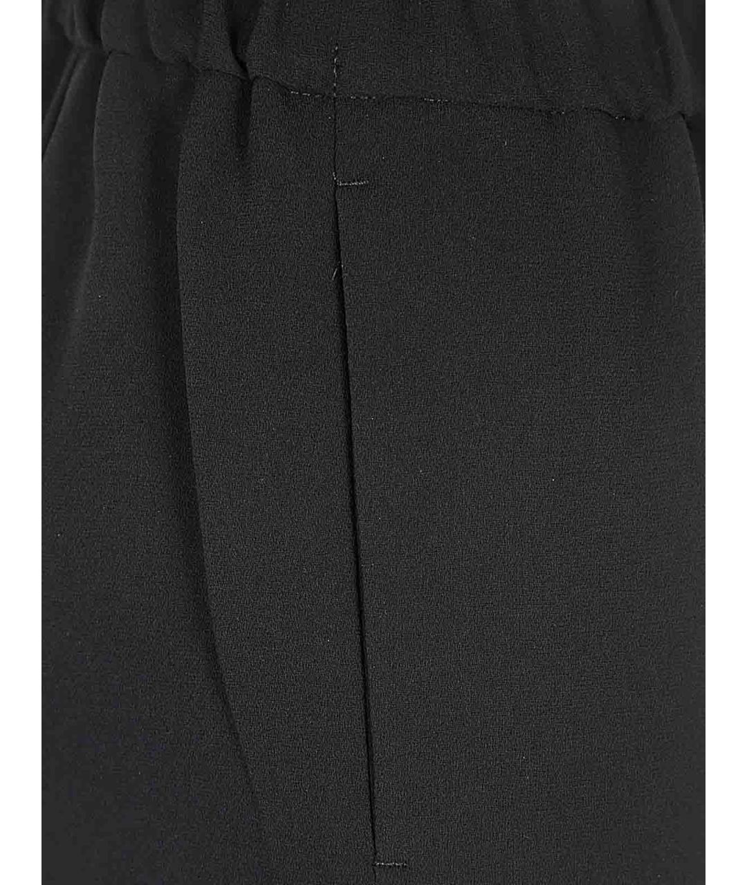 DRIES VAN NOTEN Черные полиэстеровые брюки узкие, фото 3