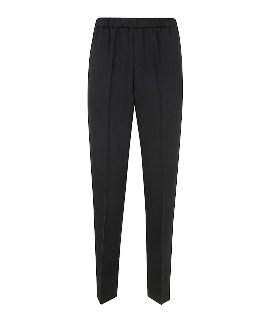 DRIES VAN NOTEN Черные полиэстеровые брюки узкие, фото 1