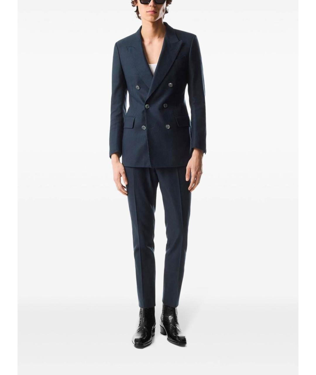 TOM FORD Синие классические брюки, фото 3