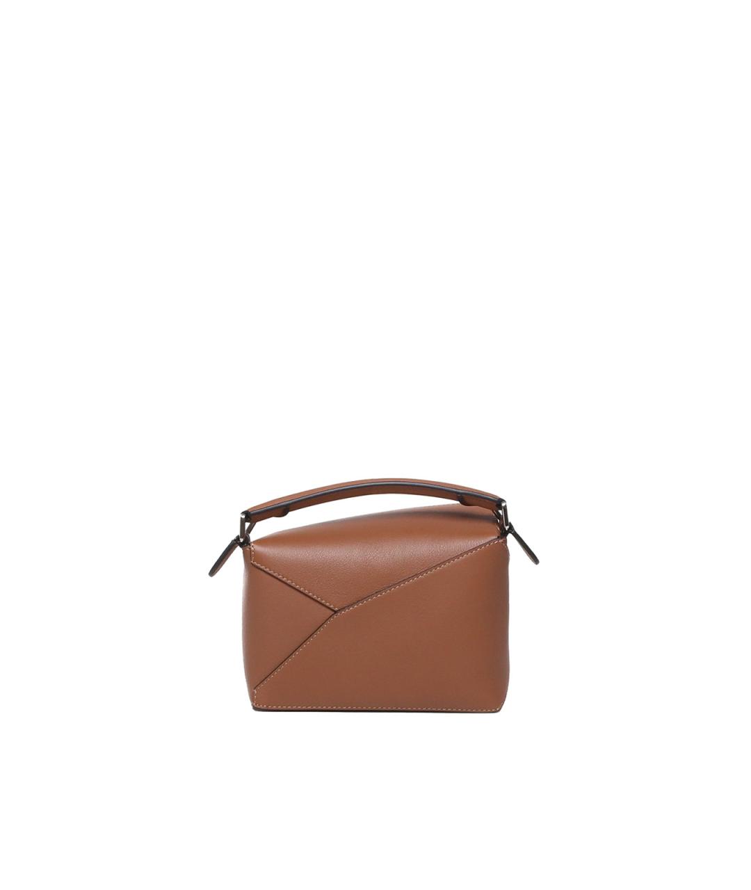 LOEWE Коричневая кожаная сумка через плечо, фото 2