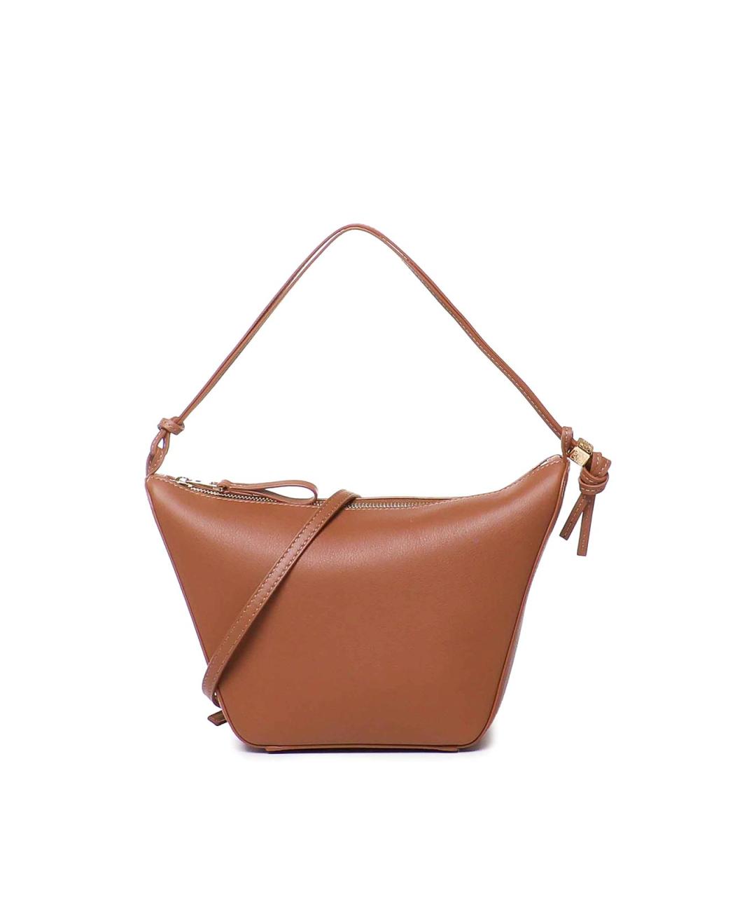 LOEWE Коричневая кожаная сумка через плечо, фото 1