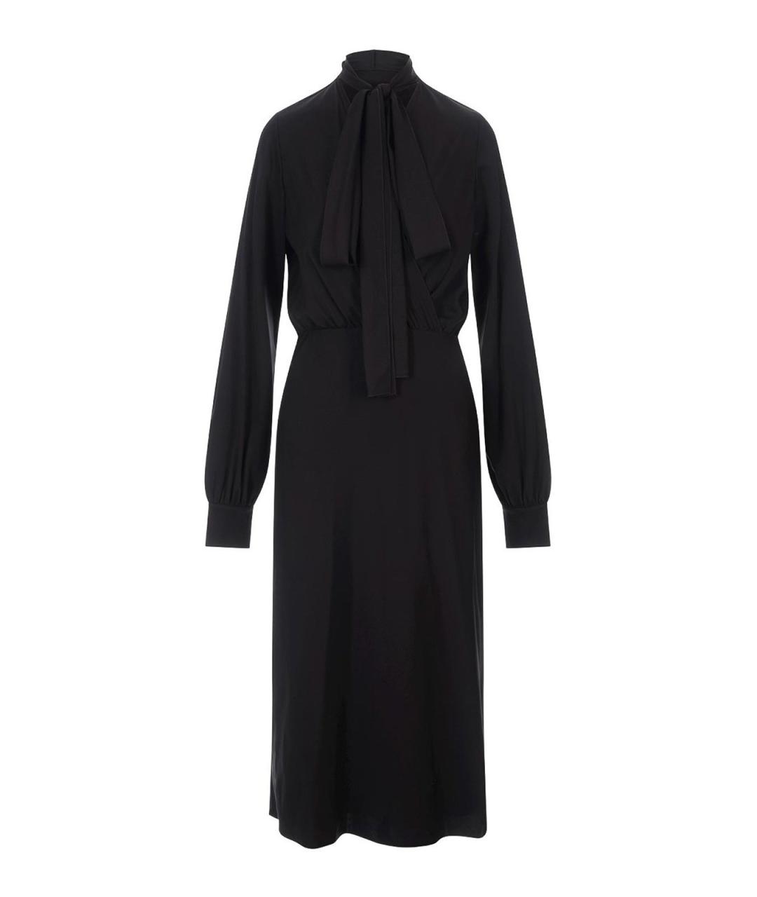SPORTMAX Черное шелковое платье, фото 1