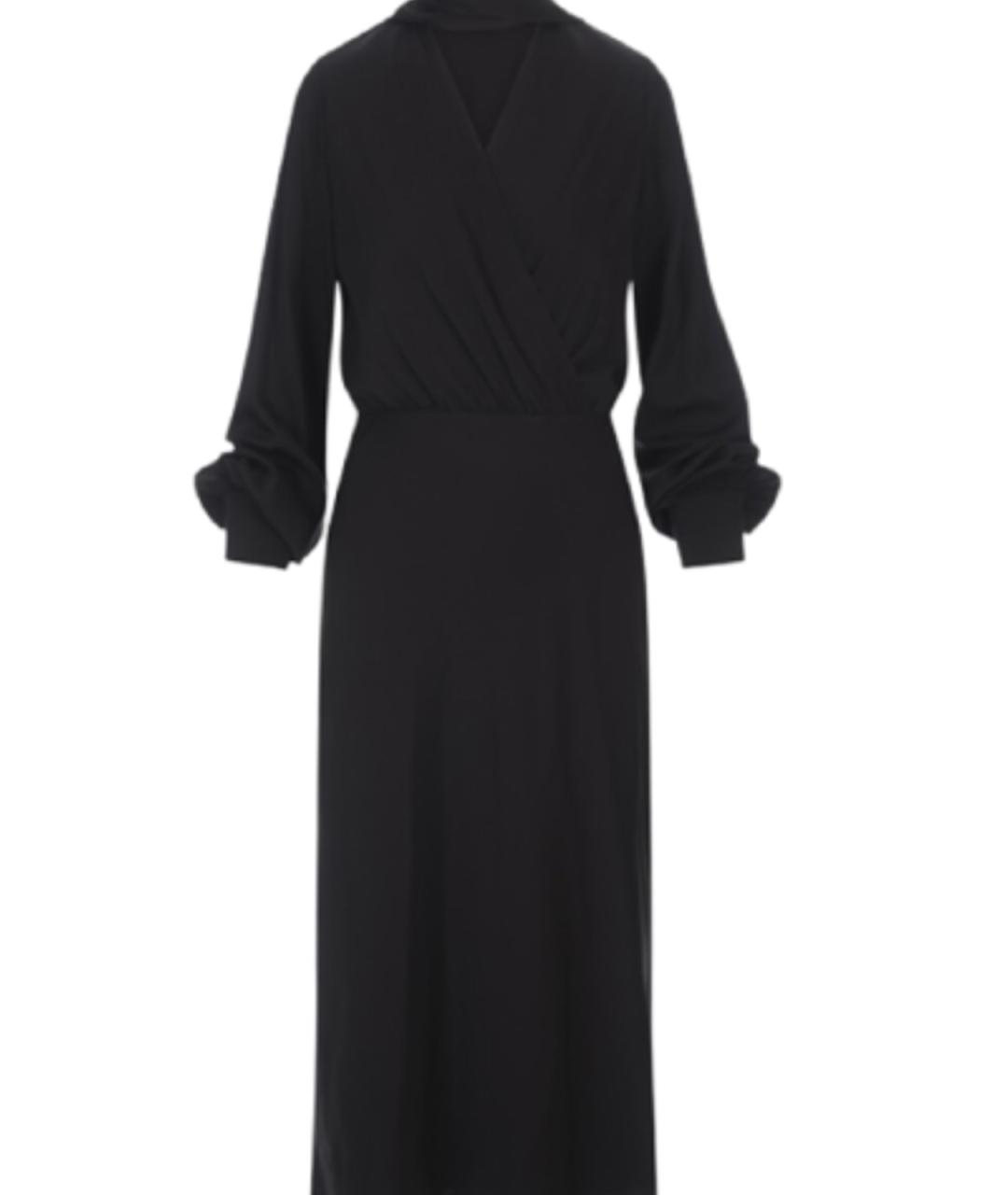 SPORTMAX Черное шелковое платье, фото 2