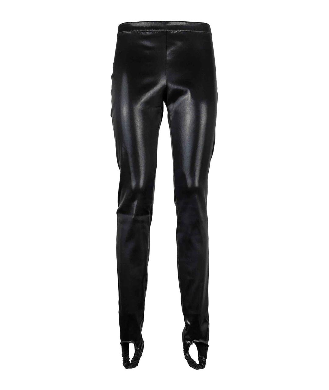 DSQUARED2 Черные кожаные брюки широкие, фото 1