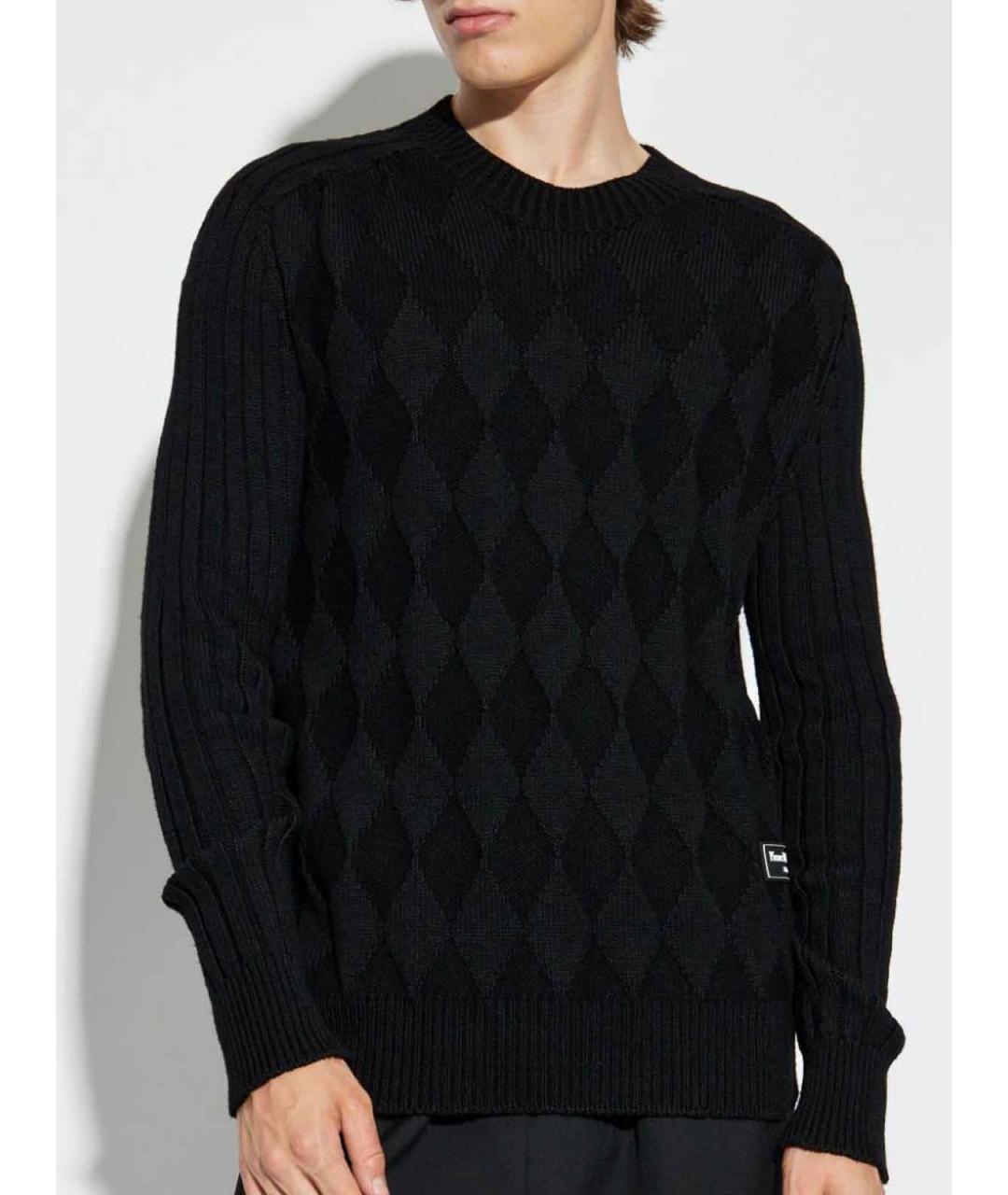 BALMAIN Черный шерстяной джемпер / свитер, фото 3