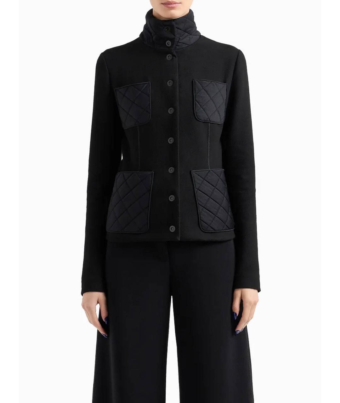 GIORGIO ARMANI Черная вискозная куртка, фото 3