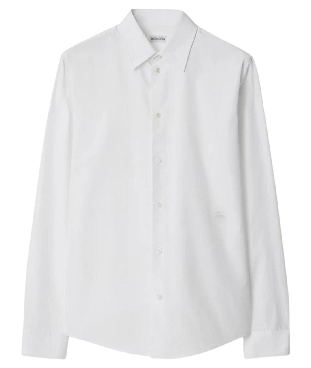 BURBERRY Белая хлопковая классическая рубашка, фото 1