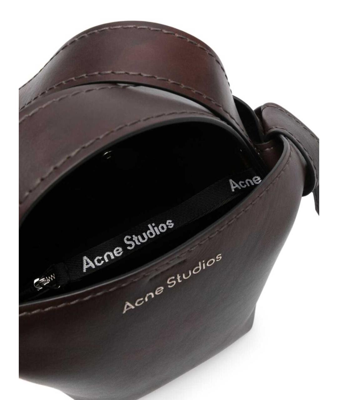ACNE STUDIOS Коричневая кожаная сумка тоут, фото 3