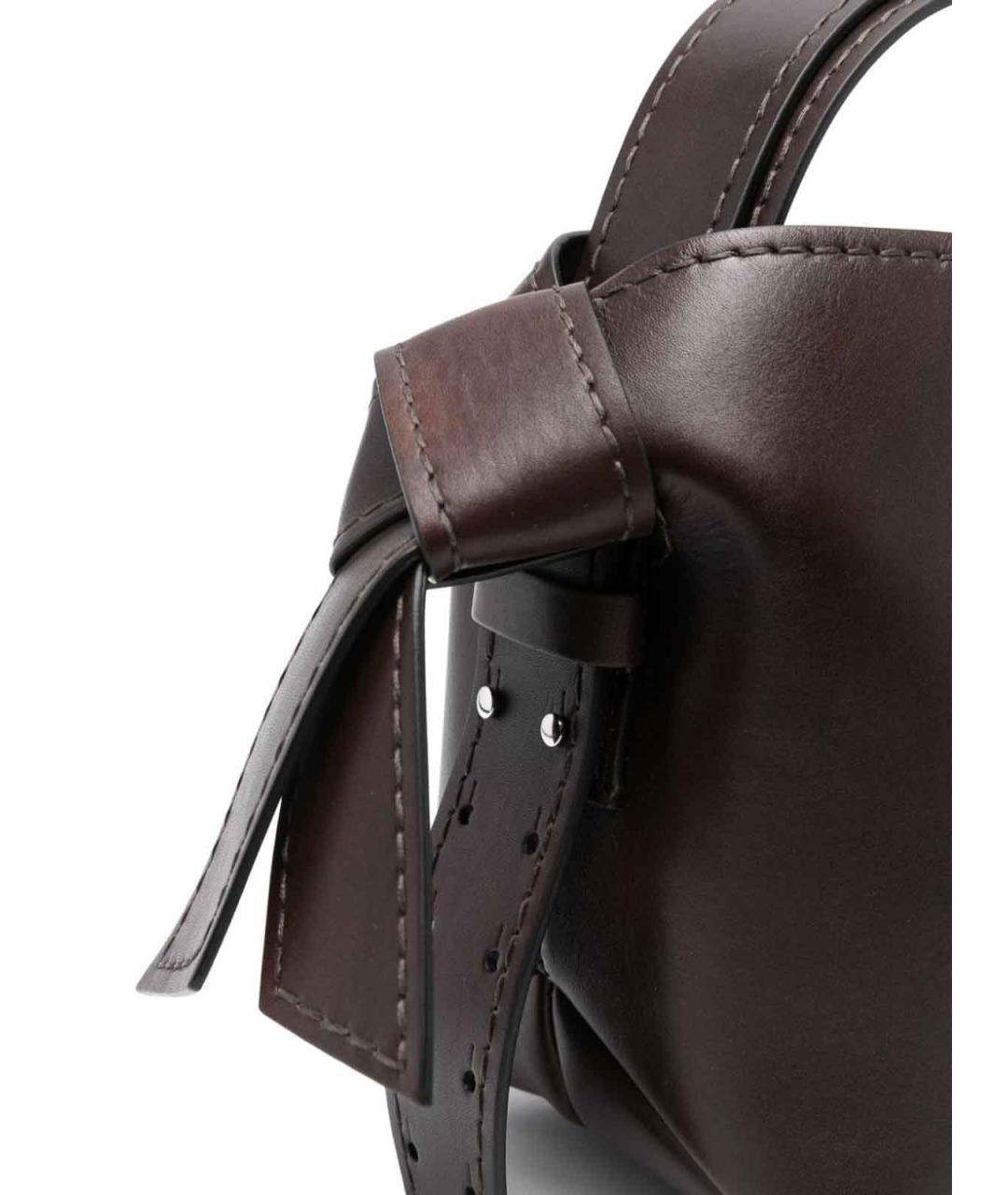 ACNE STUDIOS Коричневая кожаная сумка тоут, фото 4
