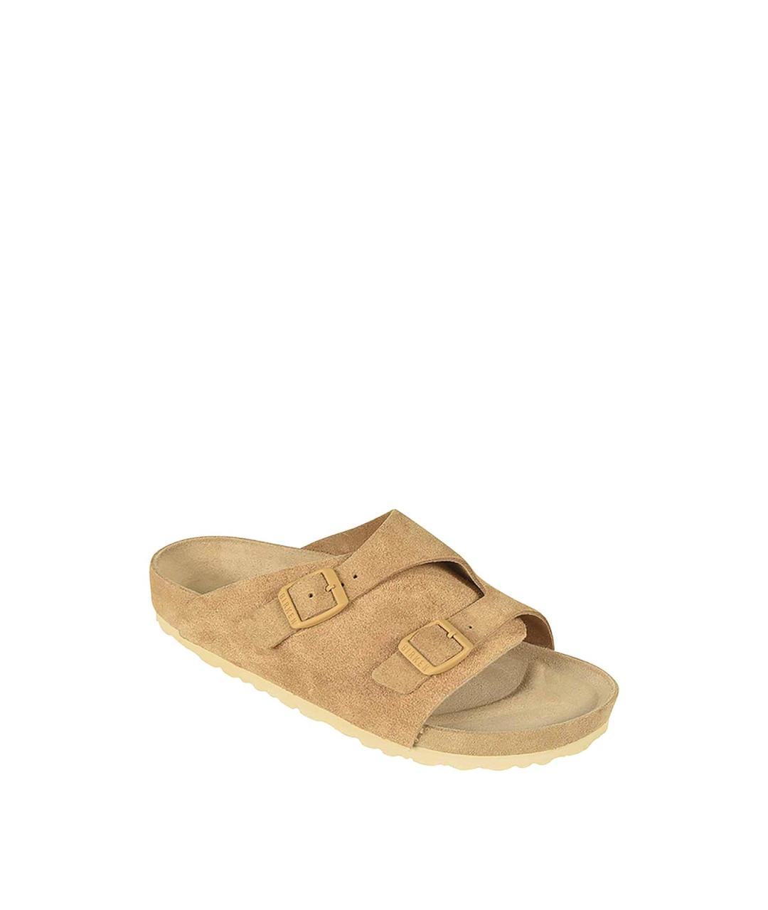 BIRKENSTOCK Коричневые текстильные сандалии, фото 2