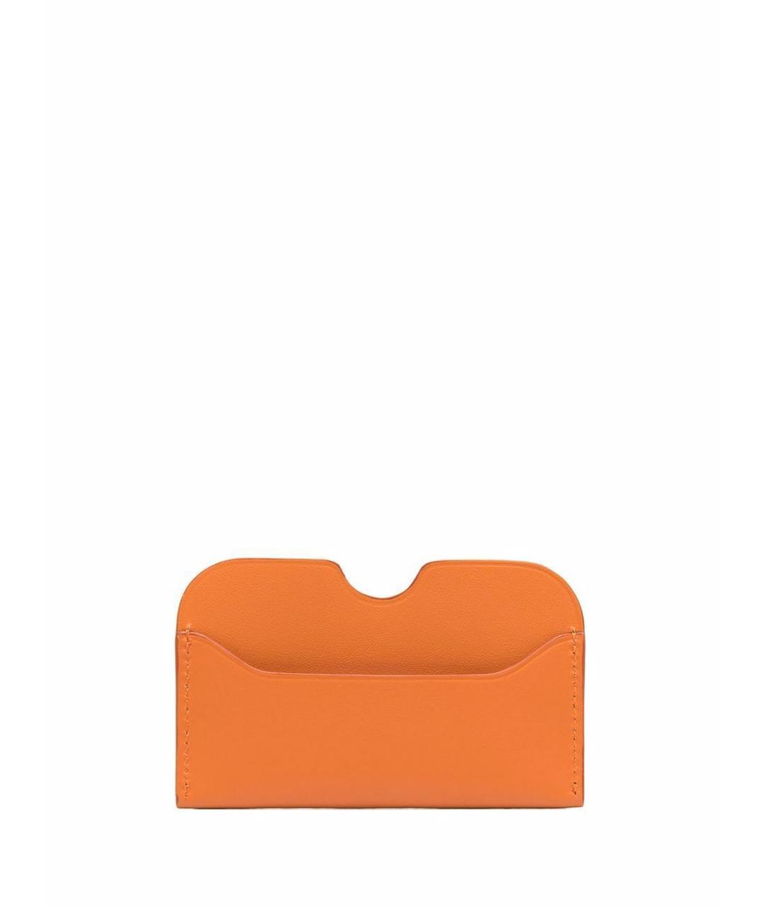 ACNE STUDIOS Оранжевый кожаный кардхолдер, фото 3
