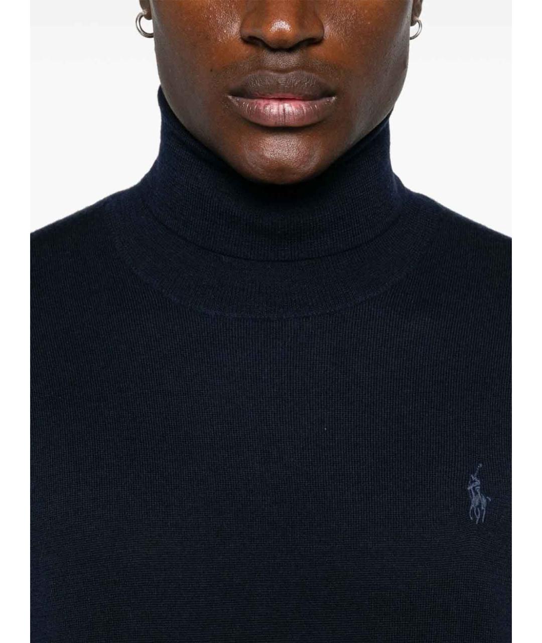 POLO RALPH LAUREN Синий шерстяной джемпер / свитер, фото 2