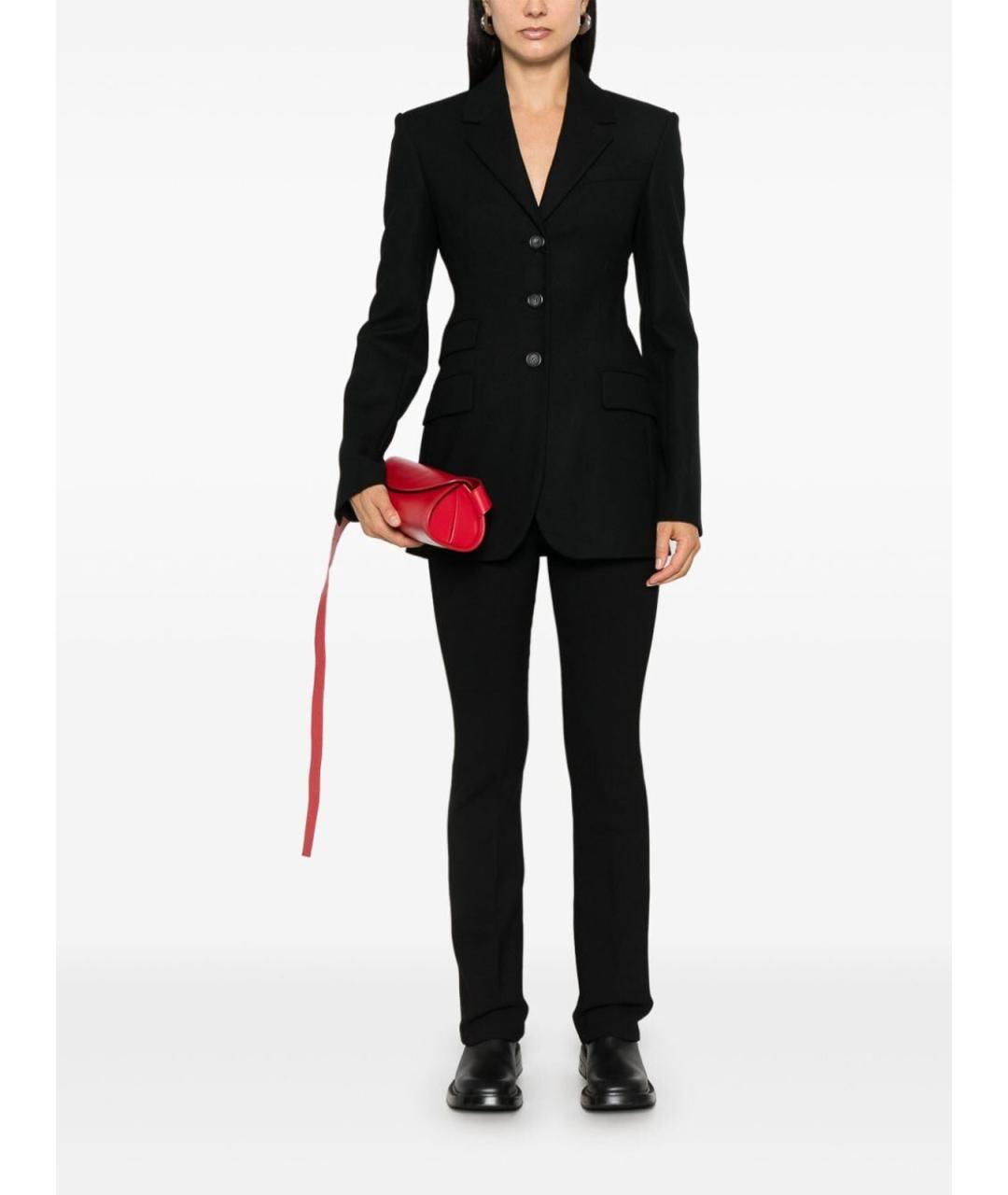 SPORTMAX Черные полиэстеровые брюки узкие, фото 2
