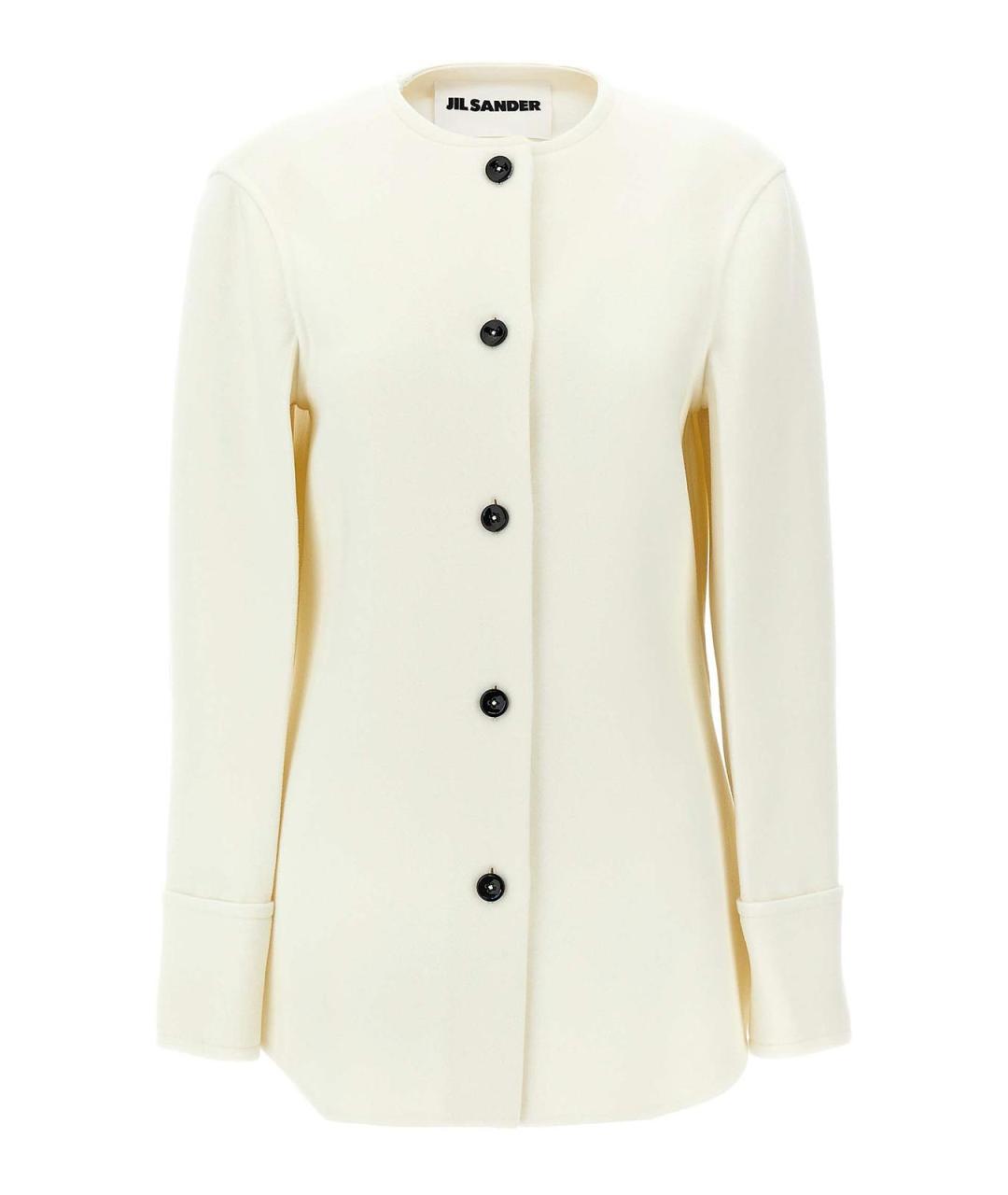 JIL SANDER Белая шерстяная куртка, фото 1