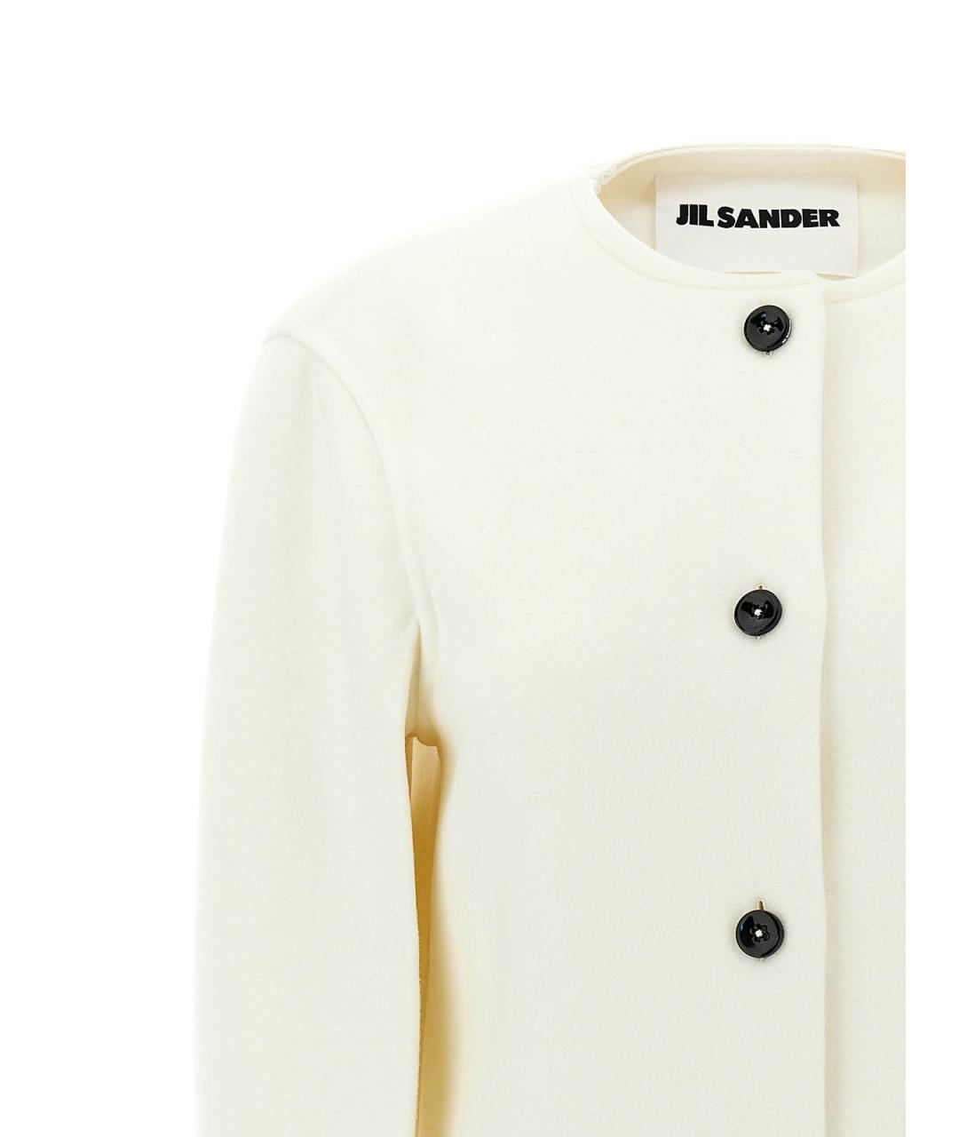 JIL SANDER Белая шерстяная куртка, фото 3