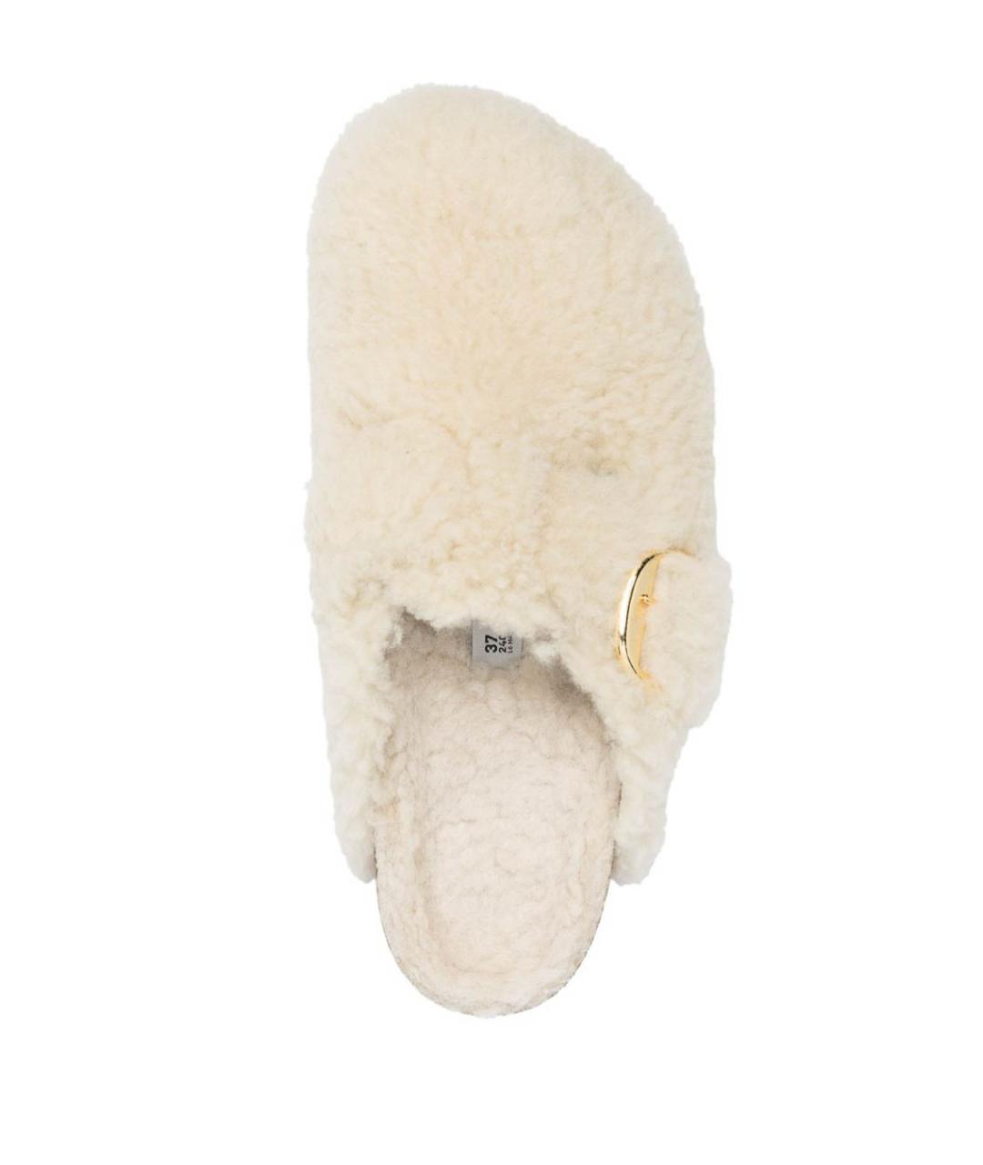BIRKENSTOCK Белые кожаные лоферы, фото 4
