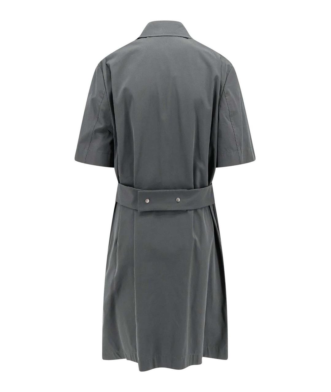 BURBERRY Серое хлопковое повседневное платье, фото 2