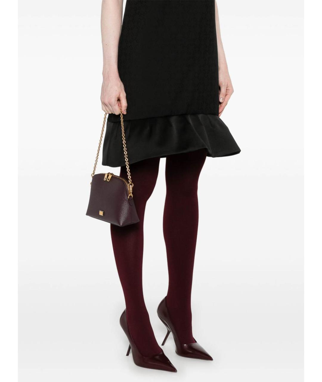 DOLCE&GABBANA Черная кожаная сумка через плечо, фото 3