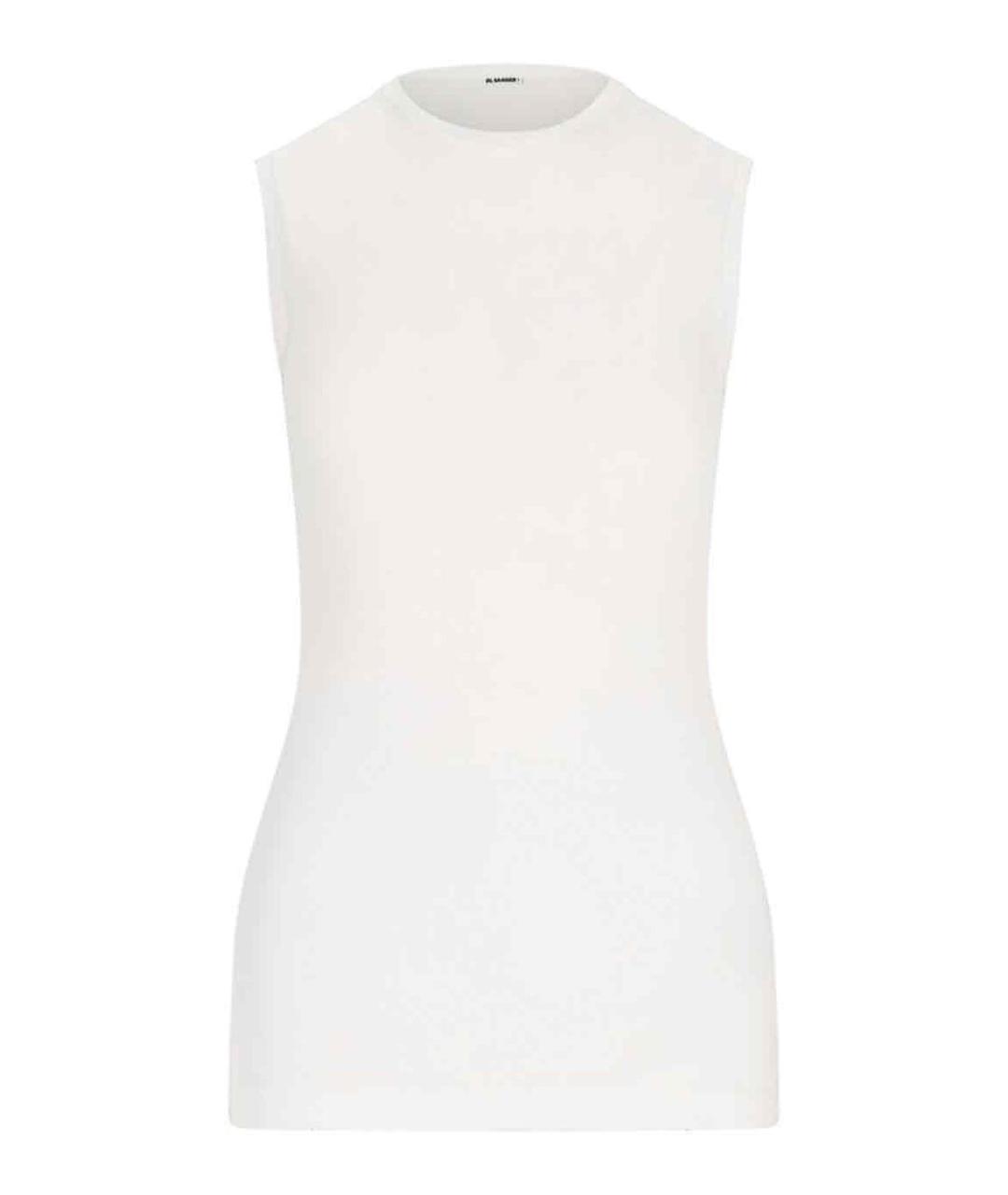 JIL SANDER Белая хлопковая майка, фото 3