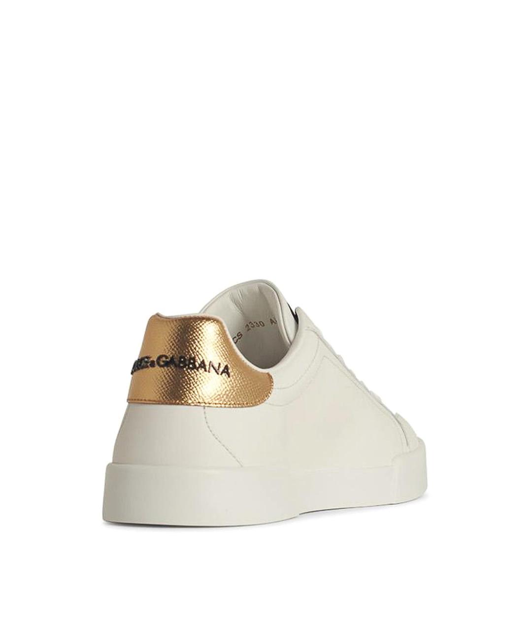 DOLCE&GABBANA Белые низкие кроссовки / кеды, фото 3