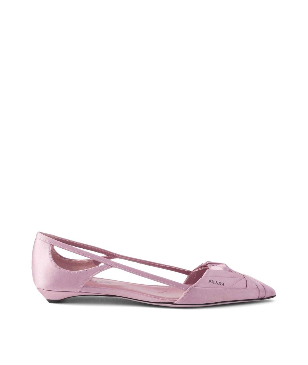 PRADA Розовые текстильные балетки, фото 1