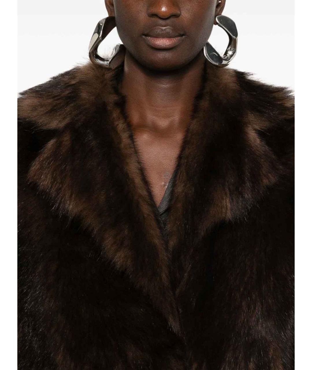 PRADA Коричневый меховой жилет, фото 4