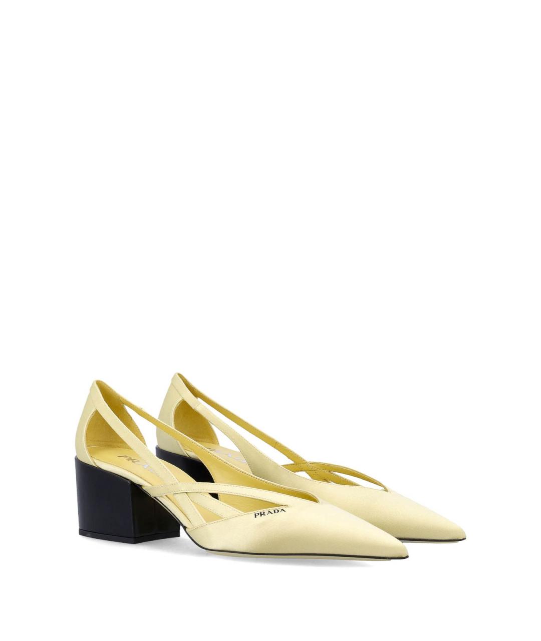 PRADA Желтые текстильные туфли, фото 2