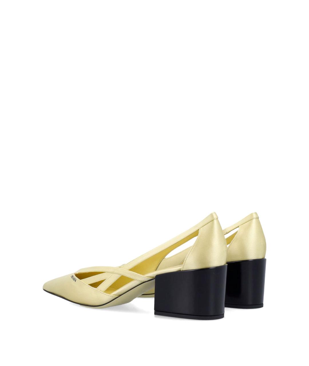 PRADA Желтые текстильные туфли, фото 3