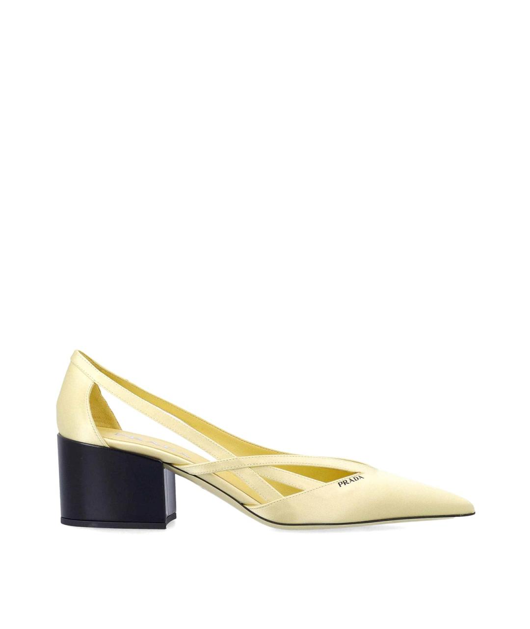 PRADA Желтые текстильные туфли, фото 1
