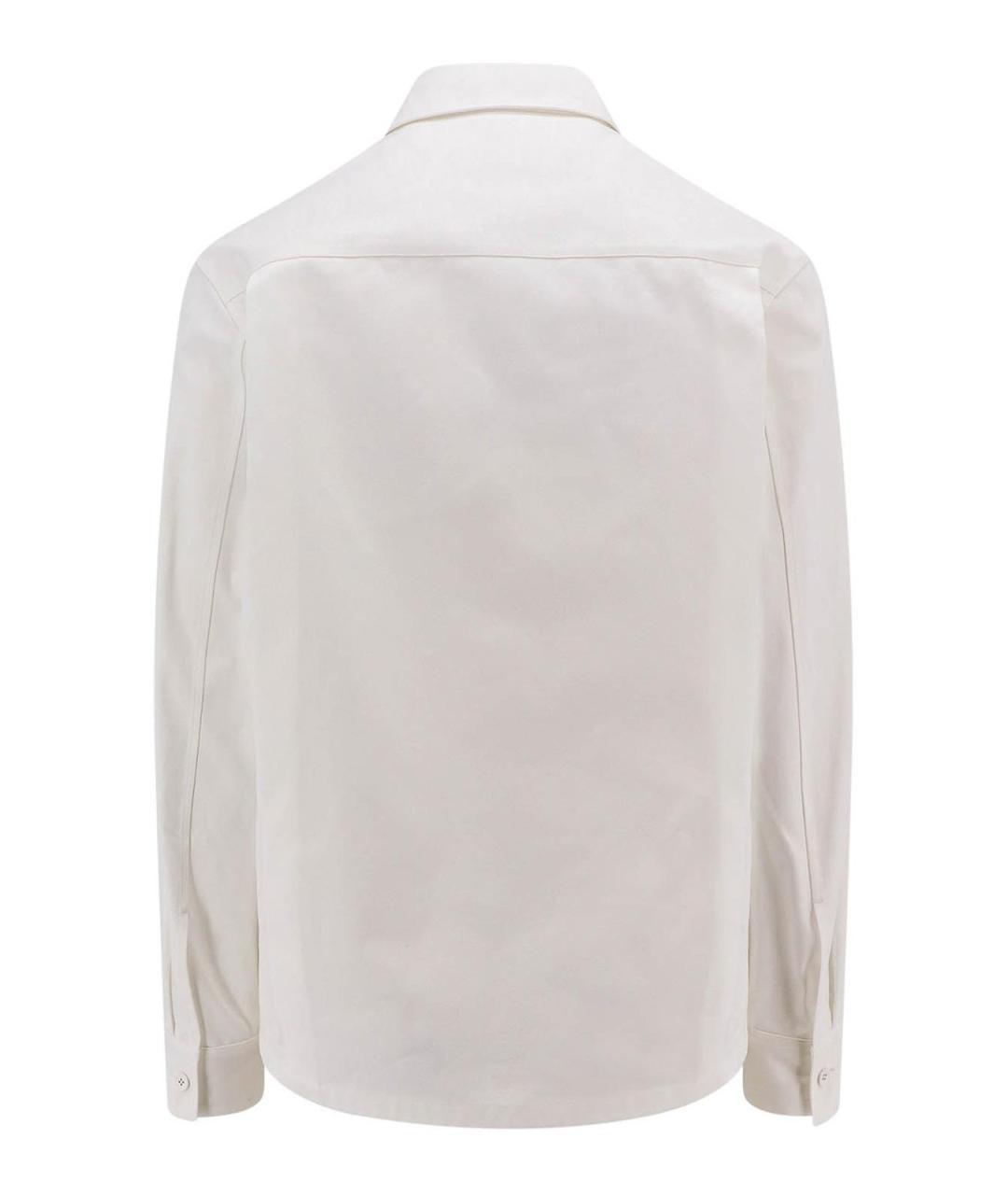 JIL SANDER Белая хлопковая классическая рубашка, фото 2