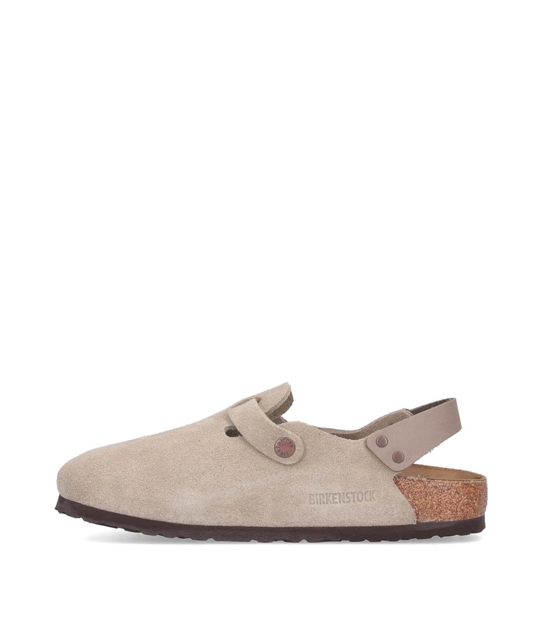 BIRKENSTOCK Бежевые замшевые мюли, фото 3