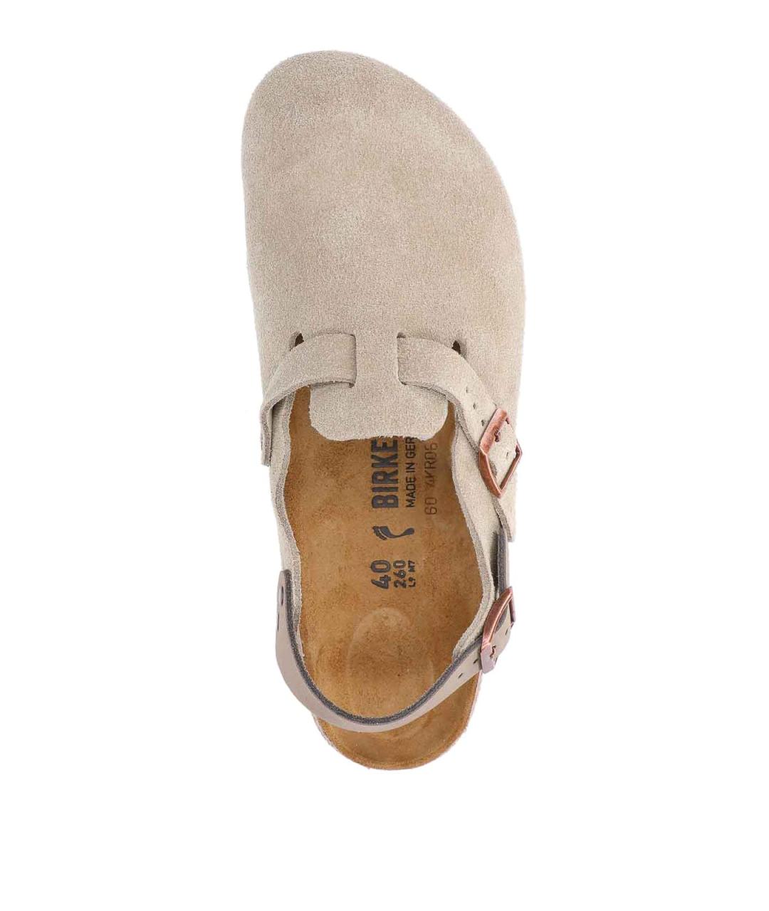 BIRKENSTOCK Бежевые замшевые мюли, фото 5