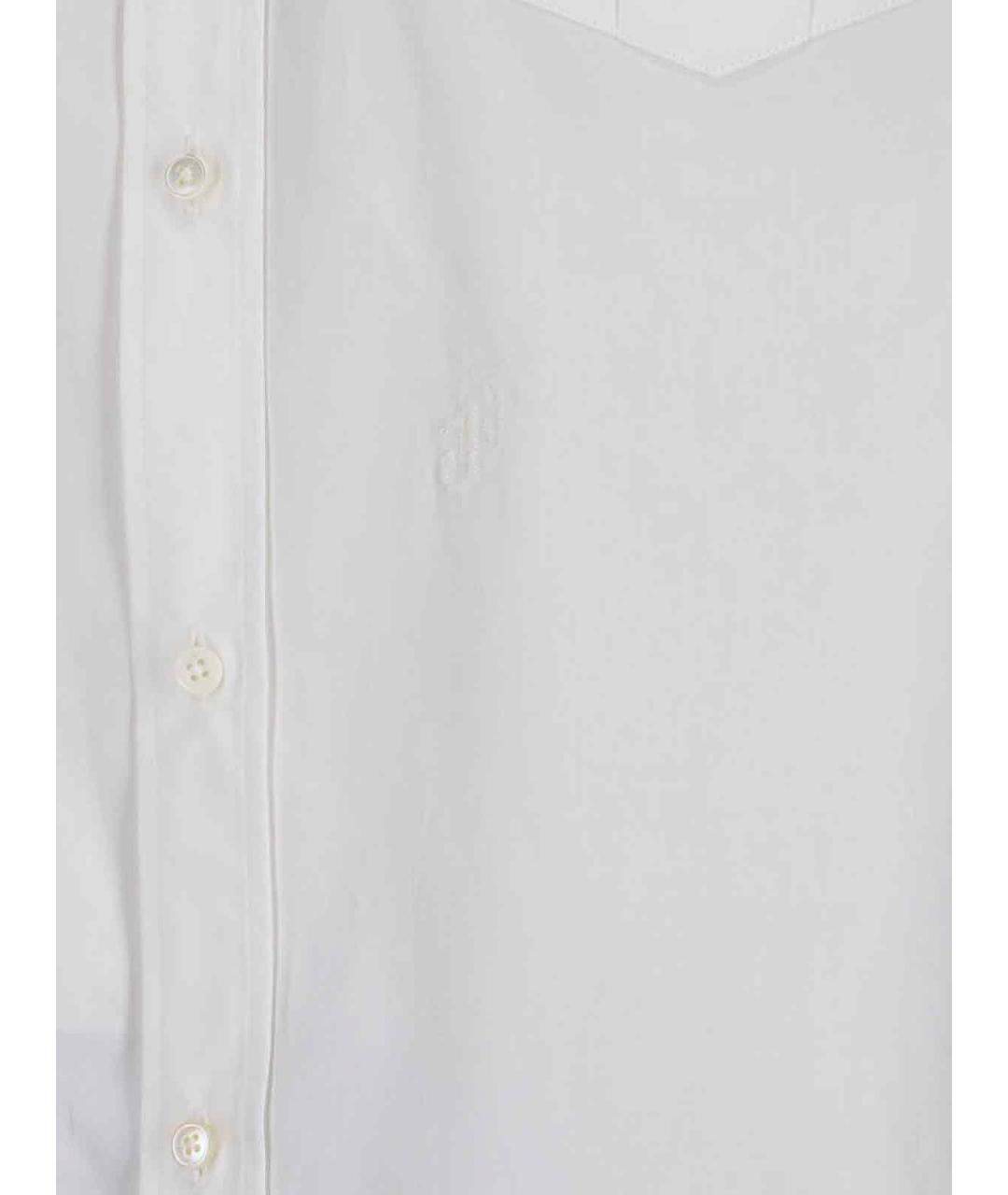 JIL SANDER Белая хлопковая классическая рубашка, фото 4